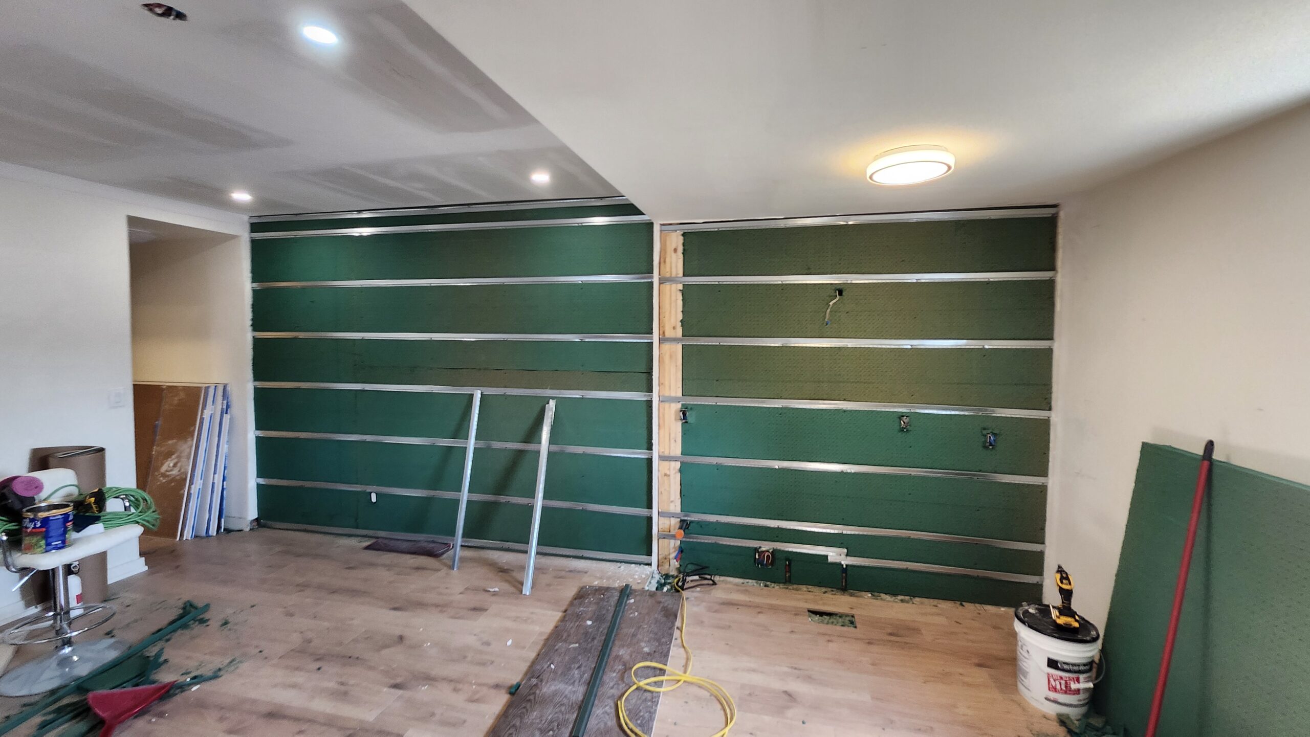 Sonopan and resilient channel installation